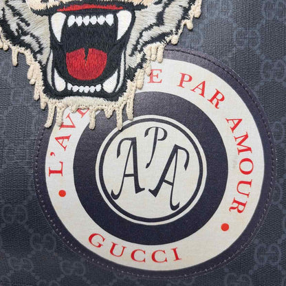 Pre-Owned Gucci Black Canvas Designer Handbag