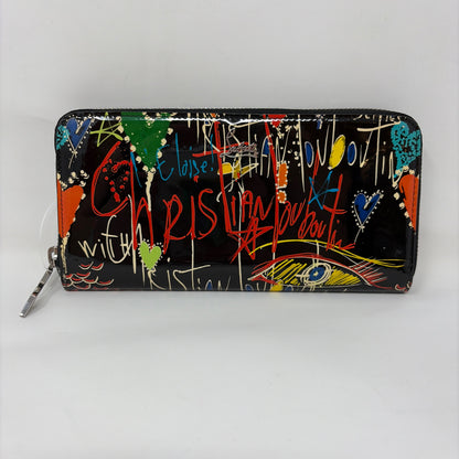 Pre-Owned Christian Louboutin Black Patent Designer Wallet