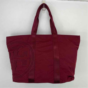 Pre-Owned Tory Burch Maroon Nylon Handbag