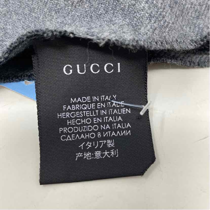Pre-Owned Gucci Grey Knit Designer Scarf