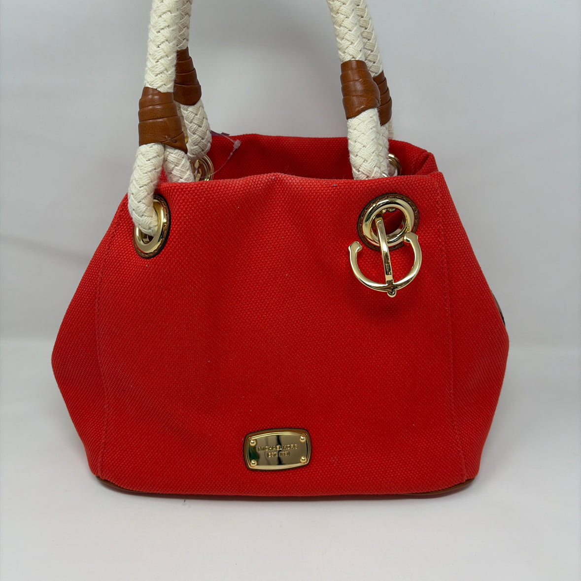 Pre-Owned MICHAEL by Michael Kors Red Canvas Handbag