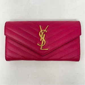 Pre-Owned Saint Laurent Pink Leather Designer Wallet