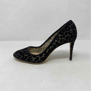 Pre-Owned Jimmy Choo Black Velvet Shoe Size 8 Designer Shoes