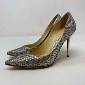 Pre-Owned Jimmy Choo Silver Leather Shoe Size 6 Designer Shoes