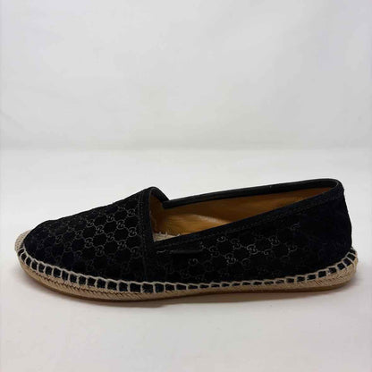 Pre-Owned Gucci Black Suede Shoe Size 8 Designer Shoes