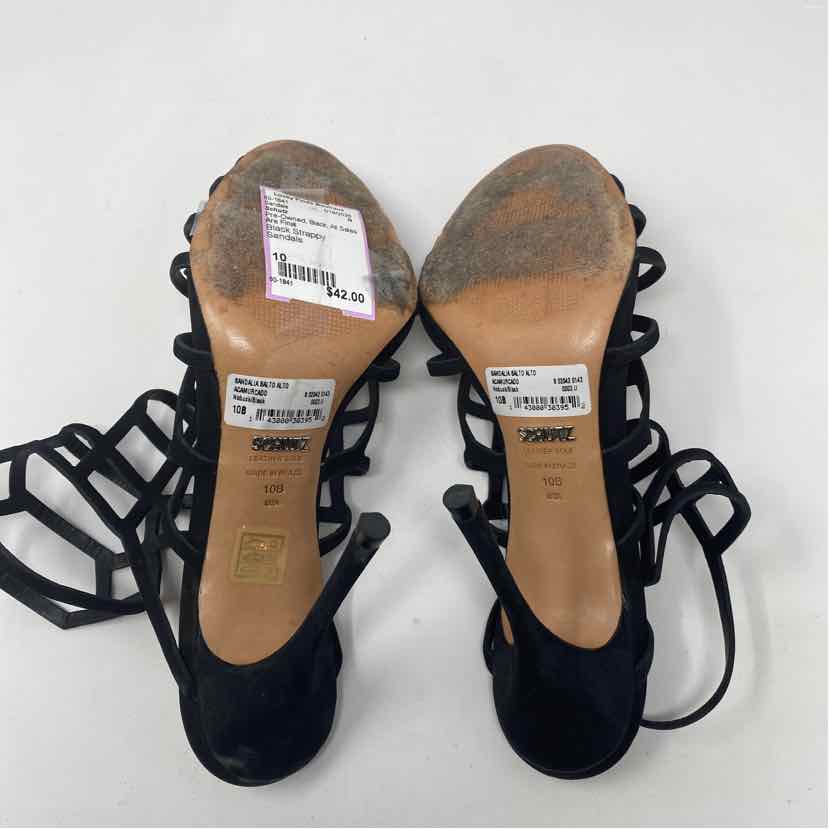 Pre-Owned Shoe Size 10 Schutz Black Sandals