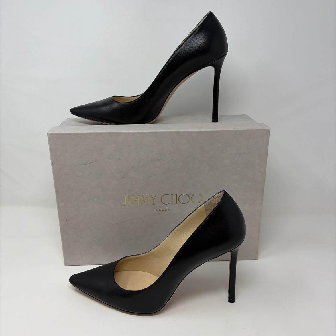 Jimmy Choo Black Leather Shoe Size 8 Designer Shoes