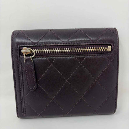 Pre-Owned Chanel Purple Leather Designer Wallet