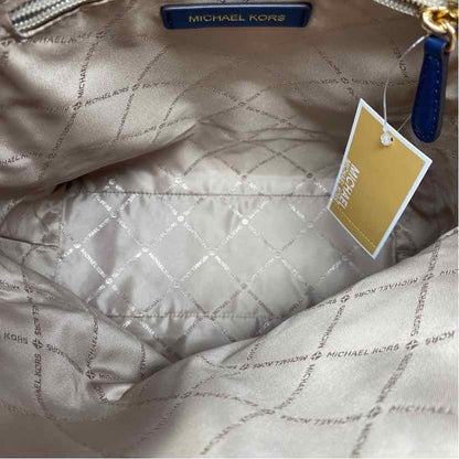 Pre-Owned Michael Kors Blue Coated Canvas Handbag