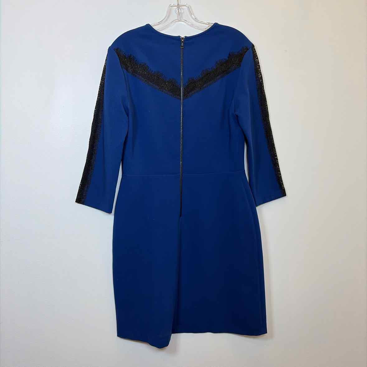 Pre-Owned Size 3/S Sandro Black/Blue Casual Dress