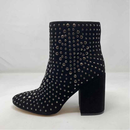 Pre-Owned Shoe Size 10 Vince Camuto Black & Silver Booties