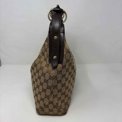 Pre-Owned Gucci Tan Fabric Designer Handbag