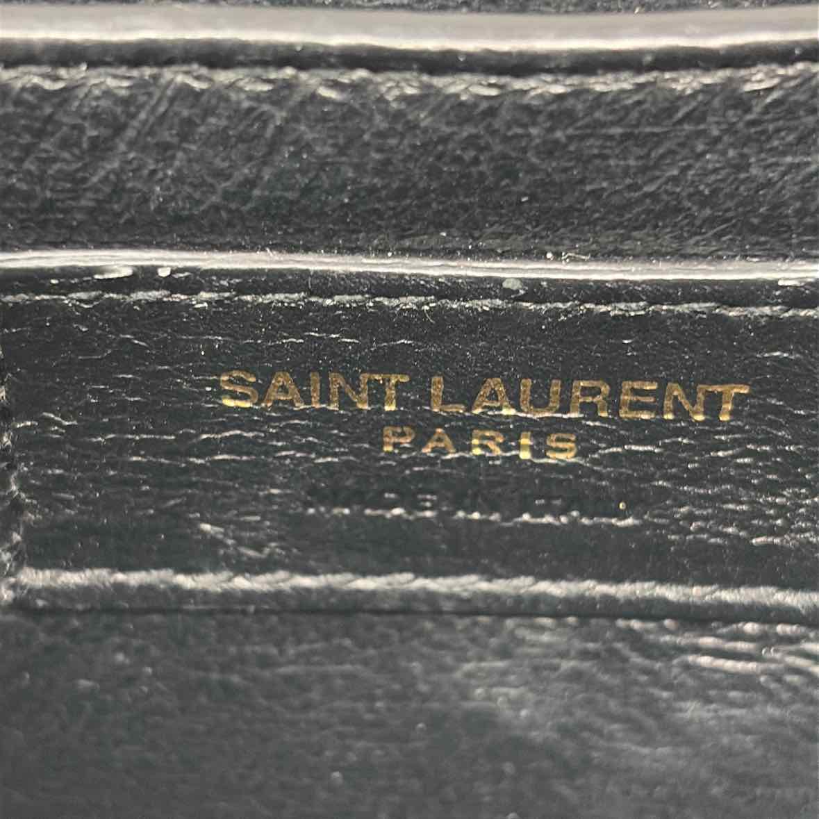 Pre-Owned Saint Laurent Green Leather Designer Handbag
