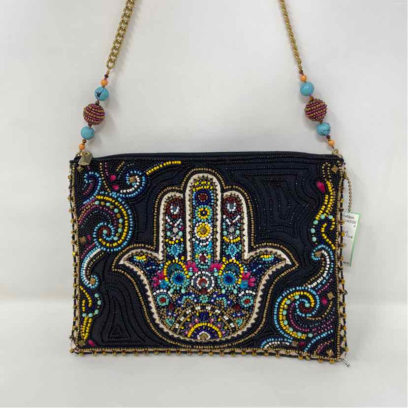 Pre-Owned Mary Frances Black Multi Beaded Handbag