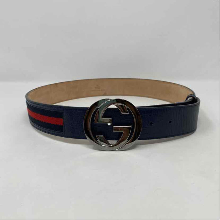 Pre-Owned Gucci Navy Canvas Designer Belt