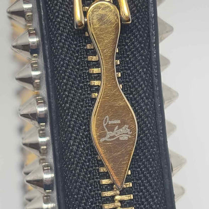 Pre-Owned Christian Louboutin Black Leather Designer Wallet