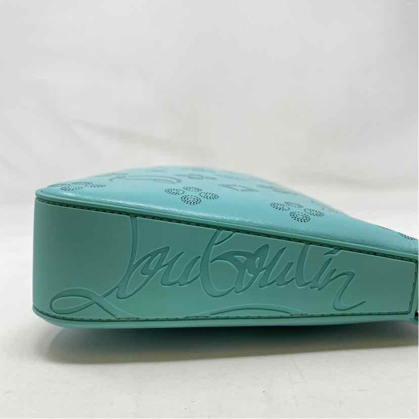 Pre-Owned Christian Louboutin Turqouise Leather Designer Handbag