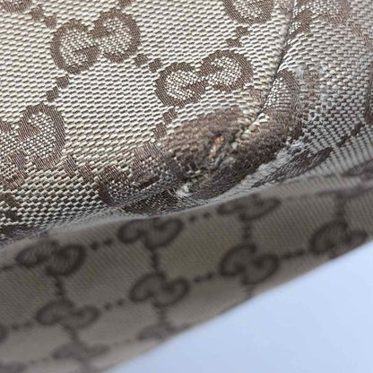 Pre-Owned Gucci Tan Fabric Designer Handbag