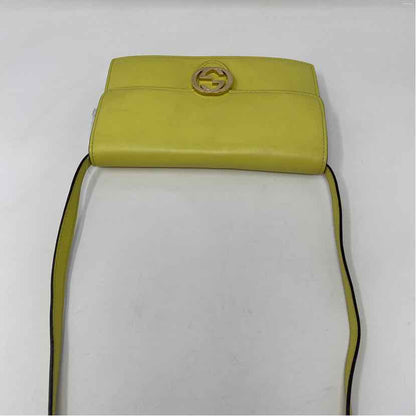 Pre-Owned Gucci Chartreuse Leather Designer Handbag