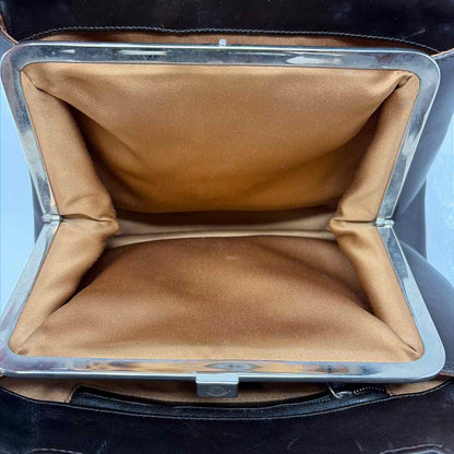 Pre-Owned Versace Brown Leather Designer Handbag