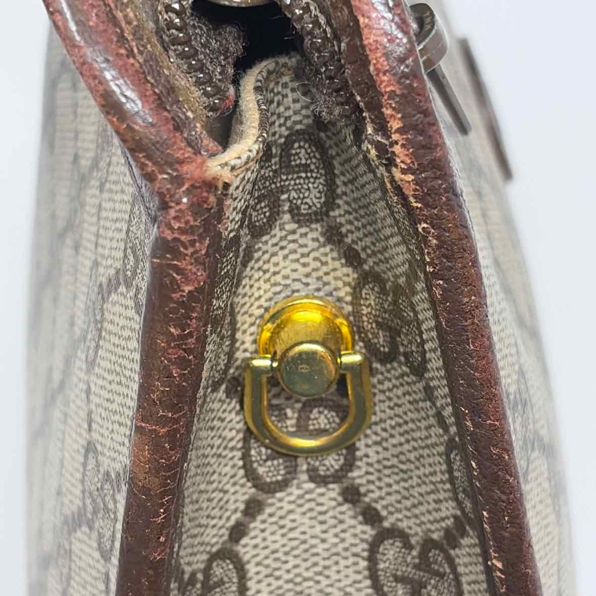 Pre-Owned Gucci Brown Leather Designer Handbag