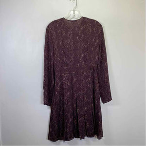 Pre-Owned Size 2/S Equipment Brown Casual Dress