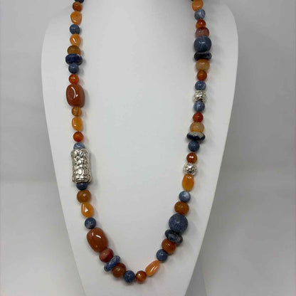 Pre-Owned Boutique Blue Multi Stones Necklace