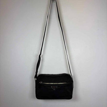 Pre-Owned Prada Black Nylon Designer Handbag