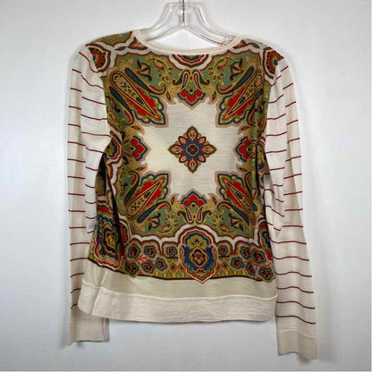 Pre-Owned Size 6/M Etro White Multi Top