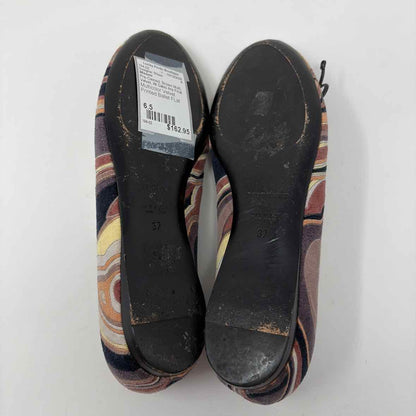 Pre-Owned Missoni Brown Multi Velvet Shoe Size 6.5 Designer Shoes