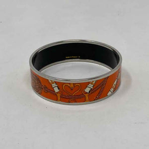 Pre-Owned Hermes Orange Enamel Designer Jewelry