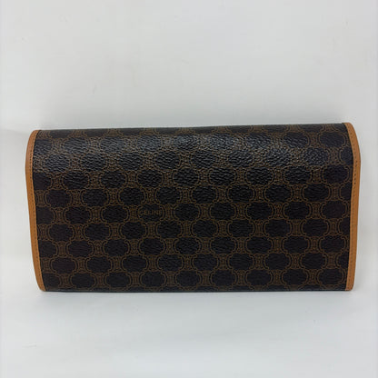 Pre-Owned Celine Brown Leather Designer Wallet