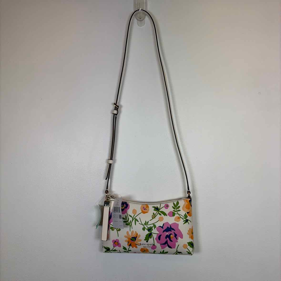 Pre-Owned Kate Spade White Multi Coated Canvas Handbag