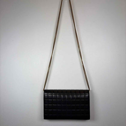 Pre-Owned Saint Laurent Black Leather Designer Handbag
