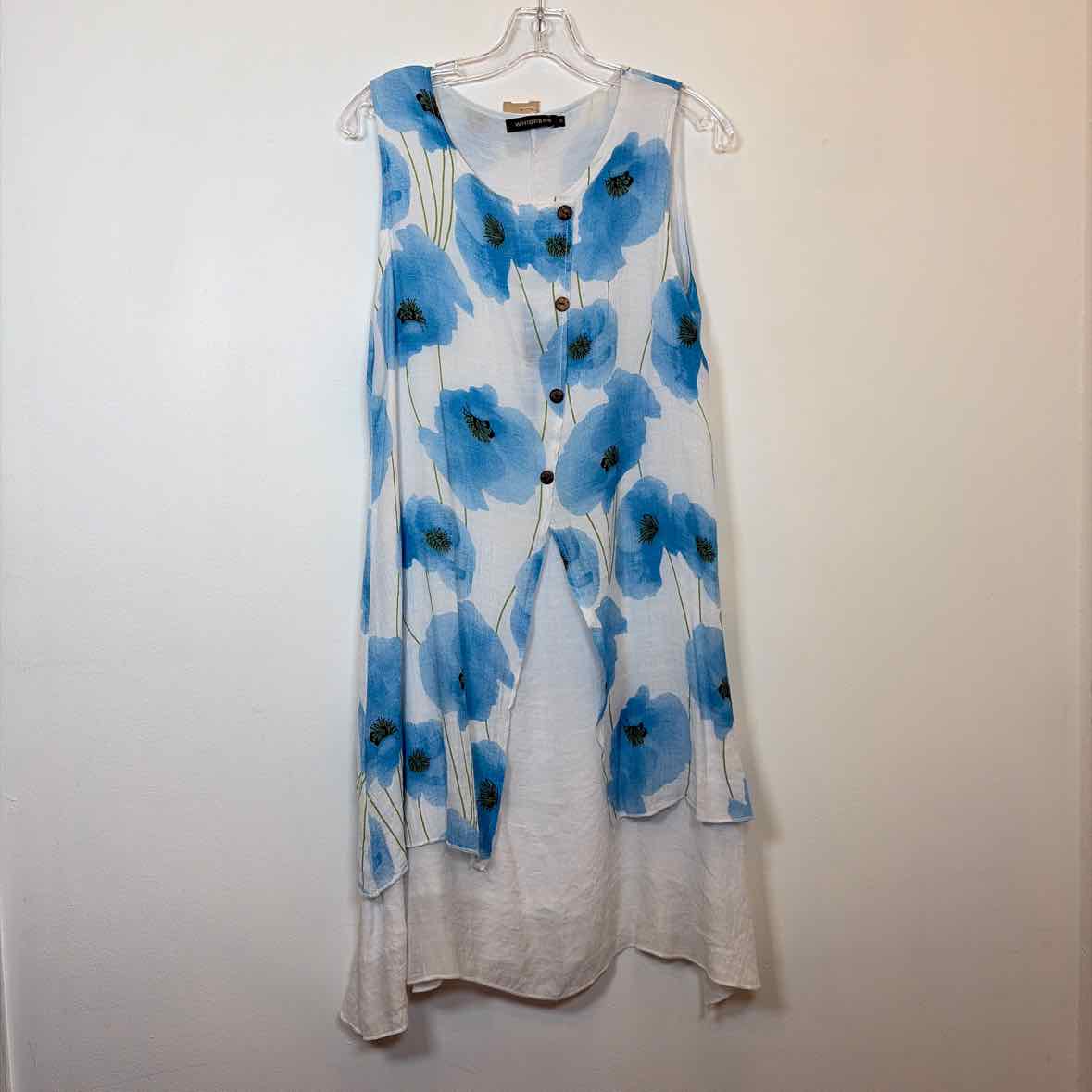 Pre-Owned Size S Whisper Blue Floral Casual Dress