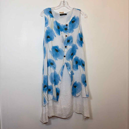 Pre-Owned Size S Whisper Blue Floral Casual Dress