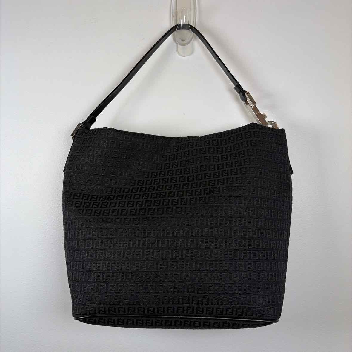 Pre-Owned Fendi Black Fabric Designer Handbag
