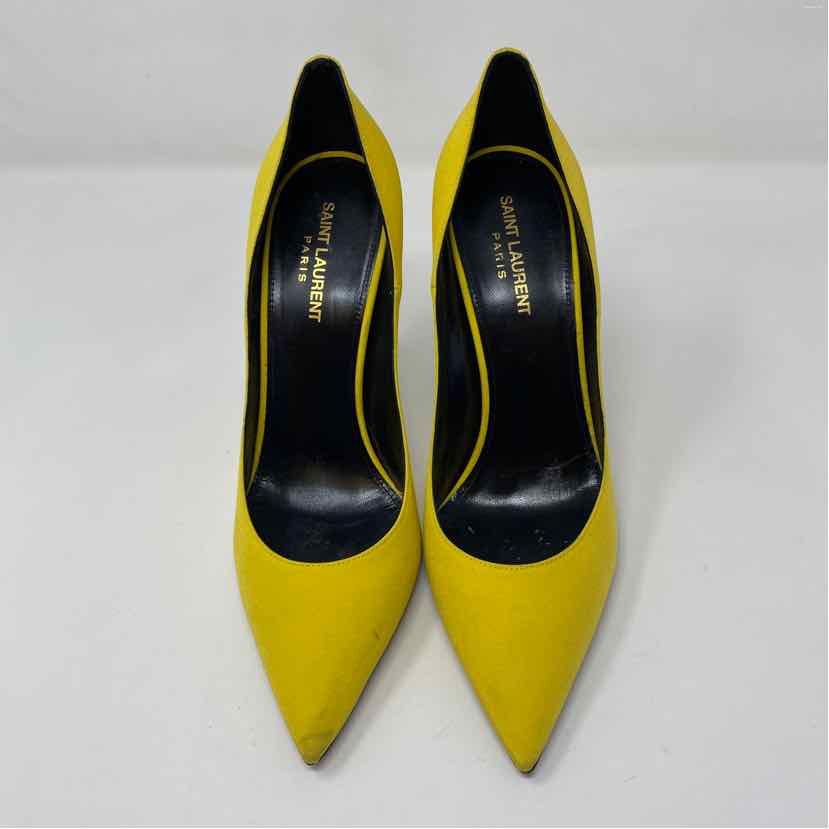 Pre-Owned Saint Laurent Yellow Fabric Shoe Size 9.5 Designer Shoes