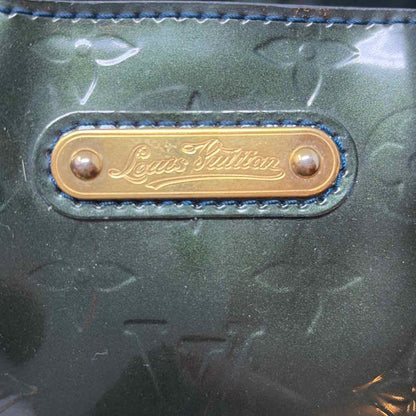 Pre-Owned Louis Vuitton Green Patent Designer Handbag
