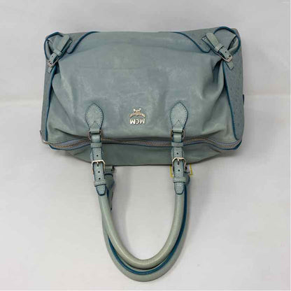 Pre-Owned MCM Turquoise Leather Designer Handbag