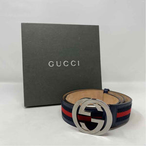 Pre-Owned Gucci Navy Canvas Designer Belt