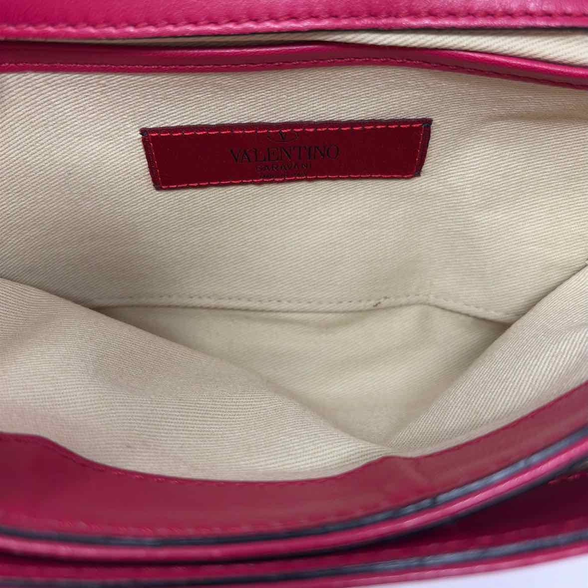 Pre-Owned Valentino Pink Leather Designer Handbag