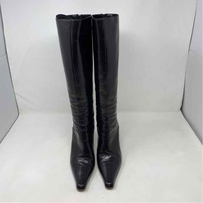 Pre-Owned Jimmy Choo Black Leather Shoe Size 9.5 Designer Shoes