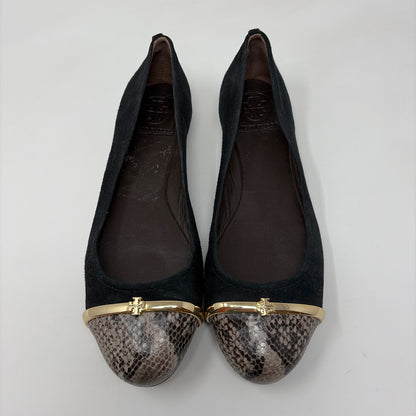 Pre-Owned Shoe Size 8.5 Tory Burch Black Flats
