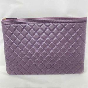 Pre-Owned Chanel Purple Leather Designer Handbag