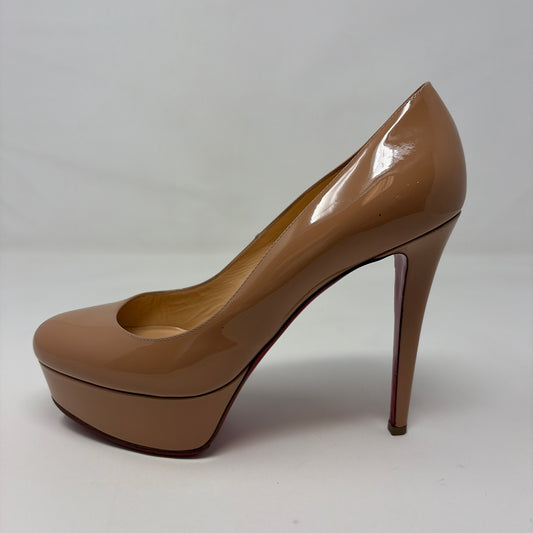 Pre-Owned Christian Louboutin nude Patent Shoe Size 9 Designer Shoes