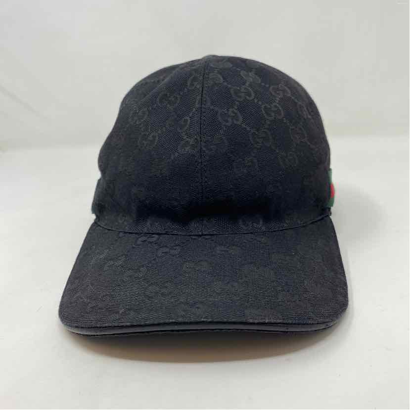 Pre-Owned Gucci Black Canvas Designer Hats