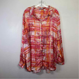 Pre-Owned Size XL Susan Graver Pink Multi Top