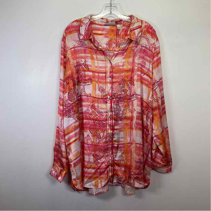 Pre-Owned Size XL Susan Graver Pink Multi Top