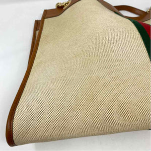 Pre-Owned Gucci Beige Canvas Designer Handbag